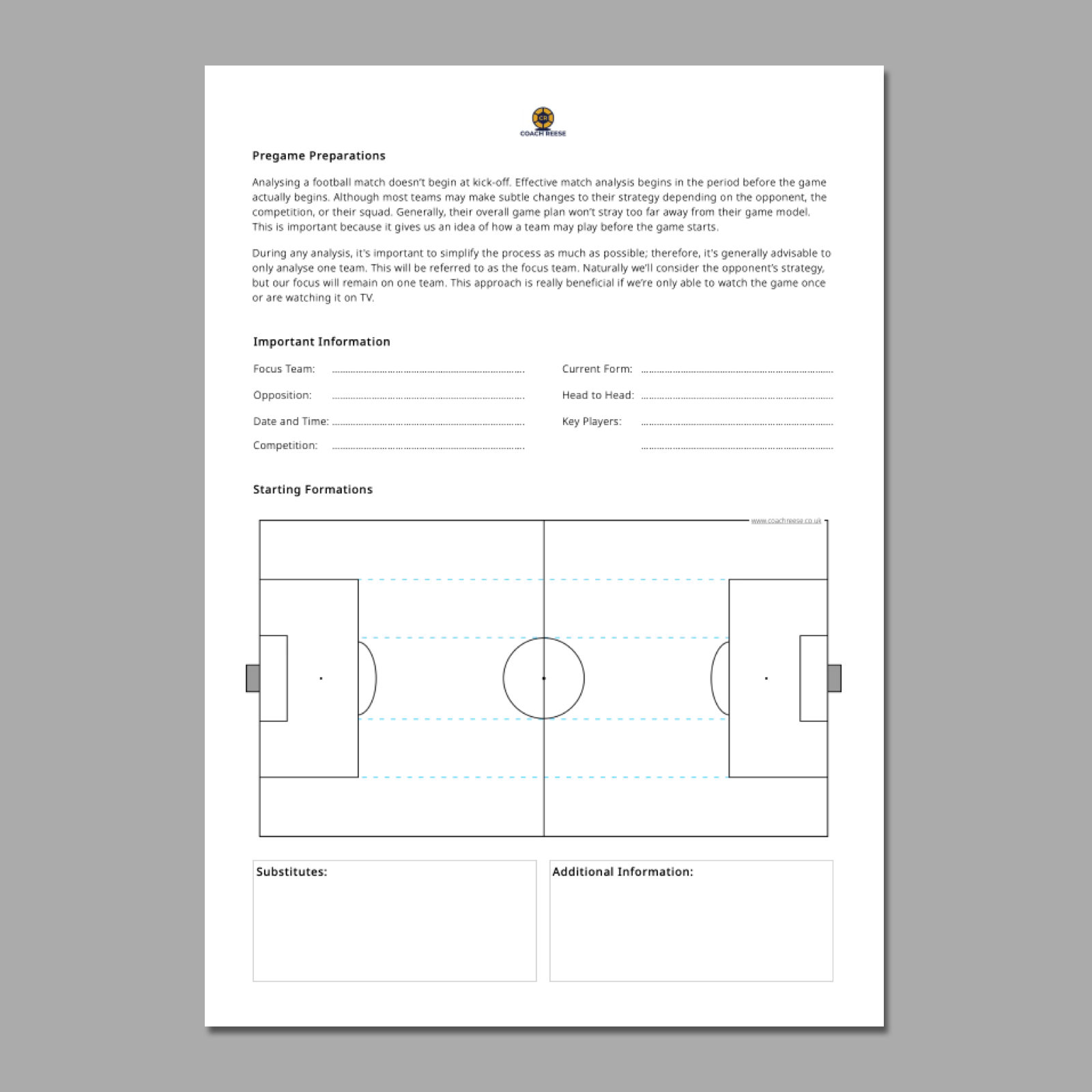 Beginner Match Analysis Template (PDF) - Image 2