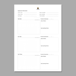 Complete Three Part Session Plan Template (PDF)