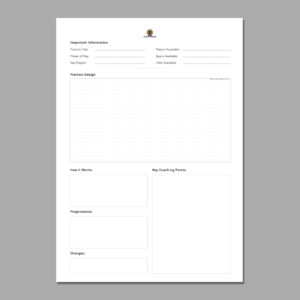 Football: Individual Practice Plan Template (PDF)